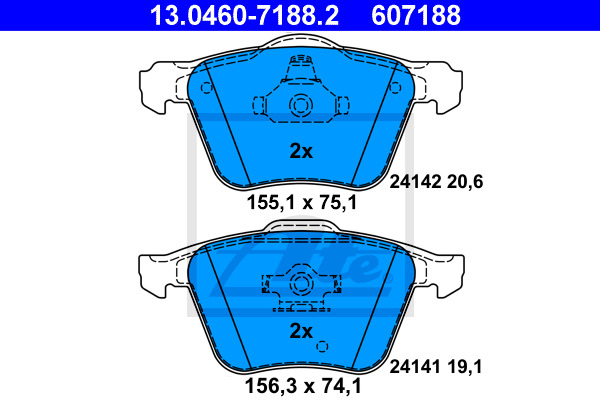 Klocki hamulcowe - komplet 13.0460-7188.2 ATE