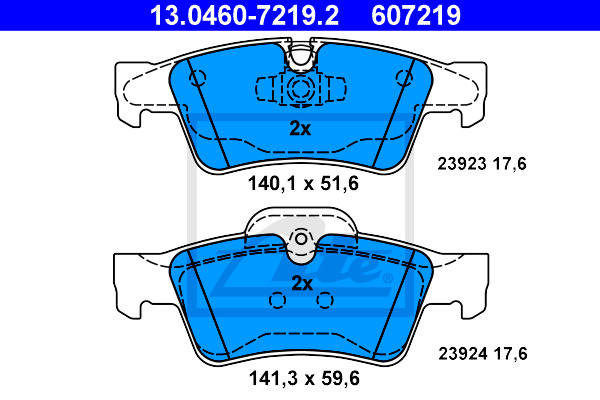 Klocki hamulcowe - komplet 13.0460-7219.2 ATE