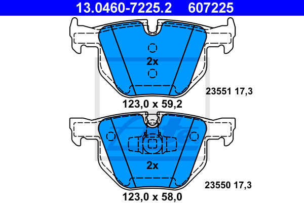 Klocki hamulcowe - komplet 13.0460-7225.2 ATE