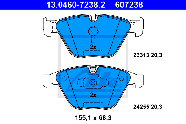 Klocki hamulcowe - komplet 13.0460-7238.2 ATE