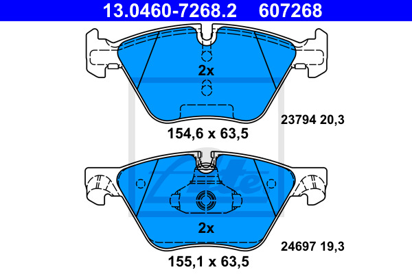 Klocki hamulcowe - komplet 13.0460-7268.2 ATE