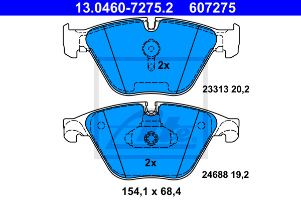 Klocki hamulcowe - komplet 13.0460-7275.2 ATE