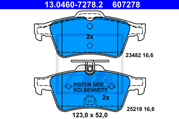 Klocki hamulcowe - komplet 13.0460-7278.2 ATE