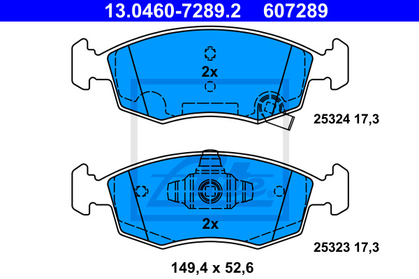Klocki hamulcowe - komplet 13.0460-7289.2 ATE