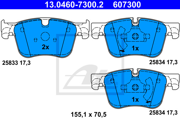 Klocki hamulcowe - komplet 13.0460-7300.2 ATE
