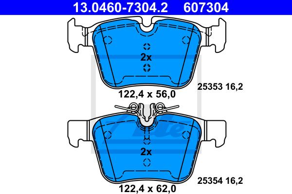 Klocki hamulcowe - komplet 13.0460-7304.2 ATE