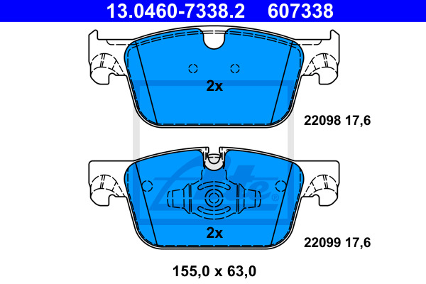 Klocki hamulcowe - komplet 13.0460-7338.2 ATE