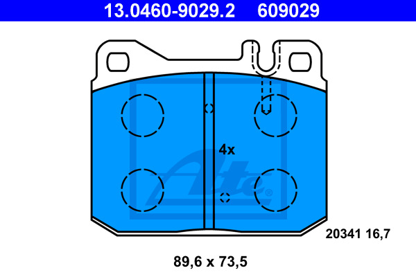 Klocki hamulcowe - komplet 13.0460-9029.2 ATE