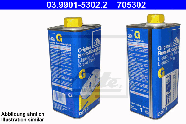 Płyn hamulcowy, DOT 3 gelb wyprzedaż 03.9901-5302.2 ATE