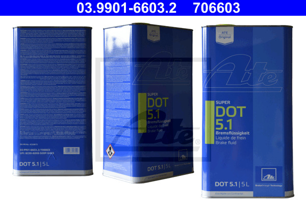 Płyn hamulcowy, SUPER DOT 5.1 03.9901-6603.2 ATE