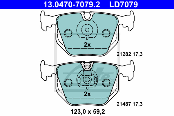 Klocki hamulcowe - komplet, ATE Ceramic 13.0470-7079.2 ATE
