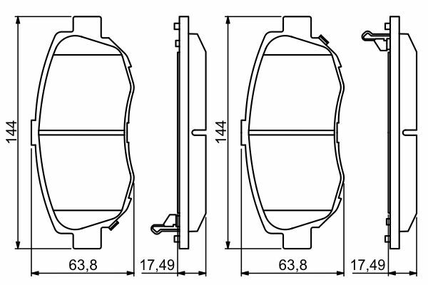 Klocki hamulcowe - komplet 0 986 494 211 BOSCH