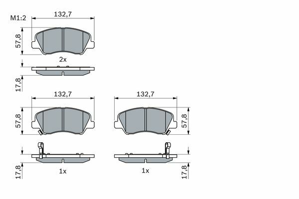 Klocki hamulcowe - komplet 0 986 494 563 BOSCH