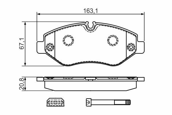 Klocki hamulcowe - komplet 0 986 494 728 BOSCH