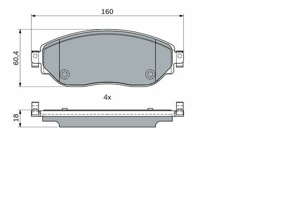 Klocki hamulcowe - komplet 0 986 494 741 BOSCH