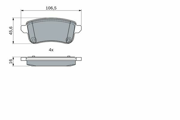 Klocki hamulcowe - komplet 0 986 494 978 BOSCH