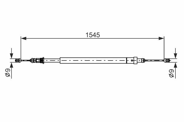 Cięgło, hamulec postojowy 1 987 477 583 BOSCH