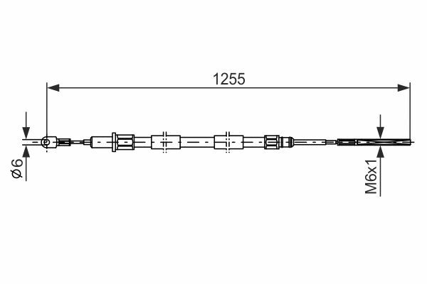 Cięgło, hamulec postojowy 1 987 477 709 BOSCH