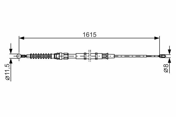 Cięgło, hamulec postojowy 1 987 482 328 BOSCH