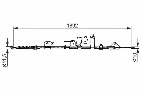 Cięgło, hamulec postojowy 1 987 482 439 BOSCH