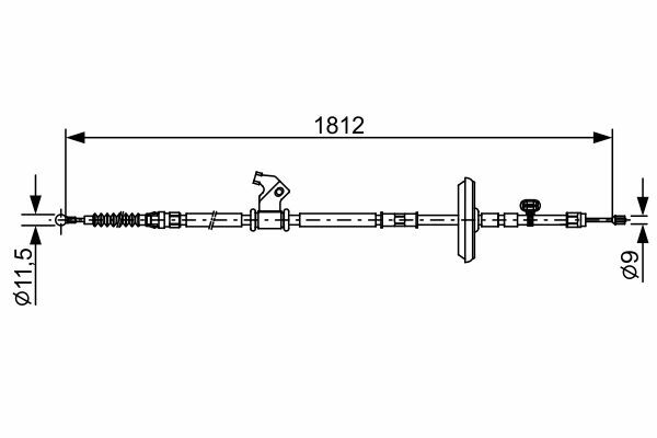 Cięgło, hamulec postojowy 1 987 482 503 BOSCH