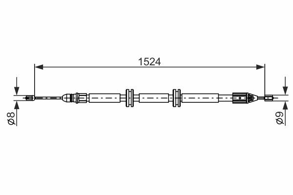 Cięgło, hamulec postojowy 1 987 482 888 BOSCH