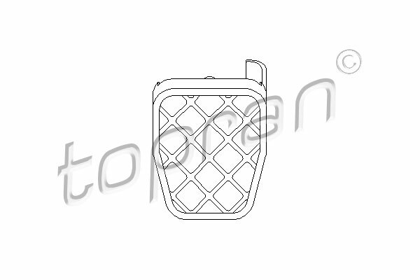 Okładzina pedału, pedał hamulca 112 247 TOPRAN