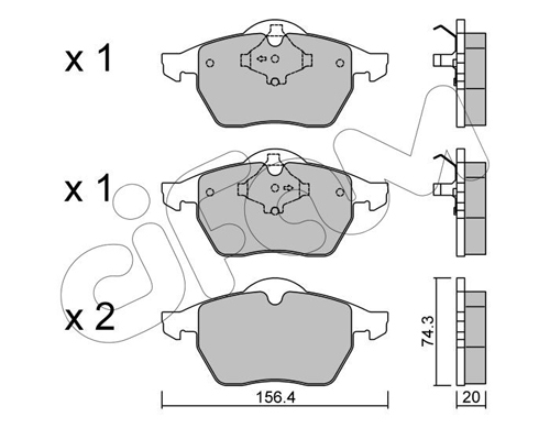 Klocki hamulcowe - komplet 822-181-1 METELLI CIFAM