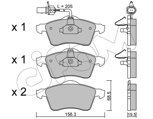 Klocki hamulcowe - komplet 822-263-1 METELLI CIFAM