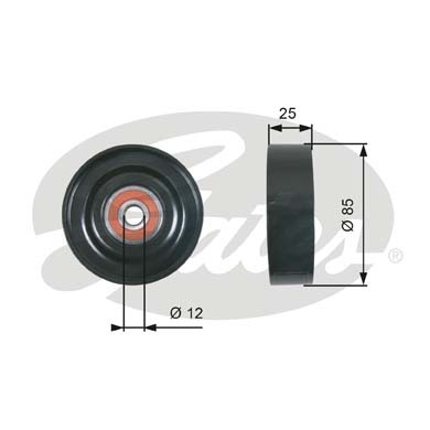 Rolka napinająca paska wieloklinowego, DriveAlign® T36087 GATES