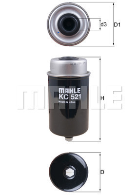 Filtr paliwa KC 521 KNECHT