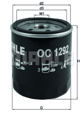 Filtr oleju OC 1292 KNECHT