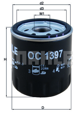 Filtr oleju OC 1397 KNECHT