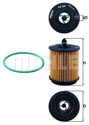 Filtr oleju OX 258D KNECHT