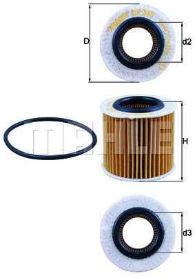 Filtr oleju OX 360D KNECHT