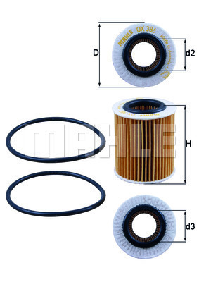 Filtr oleju OX 386D KNECHT