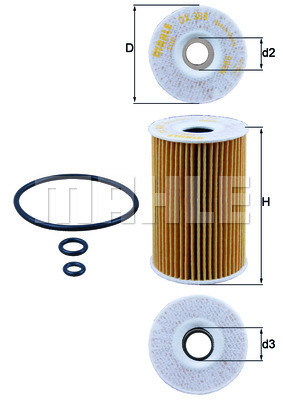 Filtr oleju OX 388D KNECHT