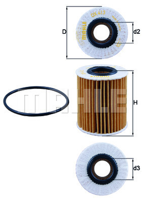 Filtr oleju OX 413D2 KNECHT