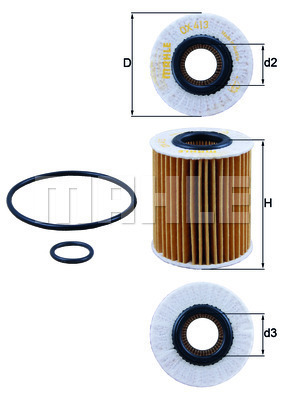 Filtr oleju OX 413D1 KNECHT