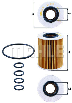 Filtr oleju OX 437D KNECHT