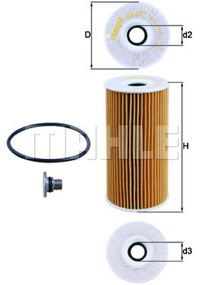 Filtr oleju OX 377D KNECHT