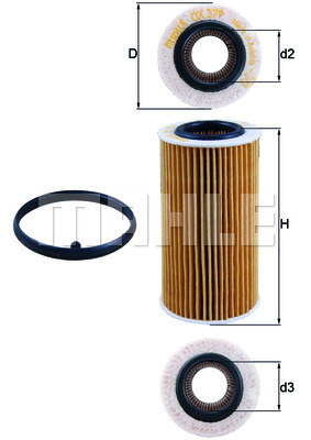 Filtr oleju OX 379D KNECHT