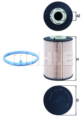 Filtr paliwa KX 393D KNECHT