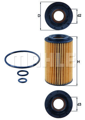 Filtr oleju OX 153/7D2 KNECHT