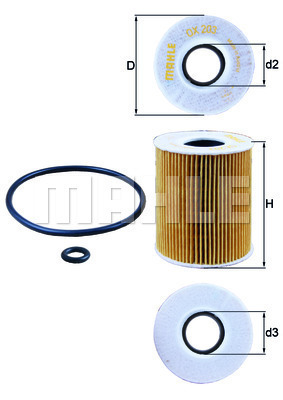 Filtr oleju OX 203D KNECHT