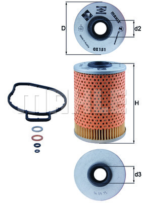 Filtr oleju OX 151D KNECHT