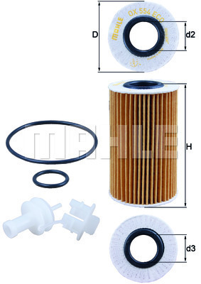 Filtr oleju OX 554D2 KNECHT
