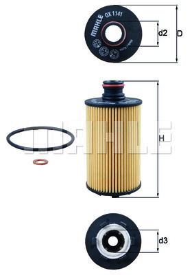 Filtr oleju OX 1141D KNECHT
