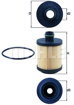 Filtr oleju OX 553D KNECHT