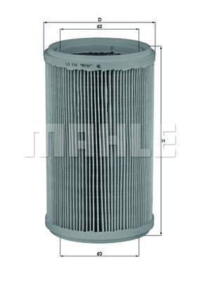 Filtr powietrza LX 914 KNECHT